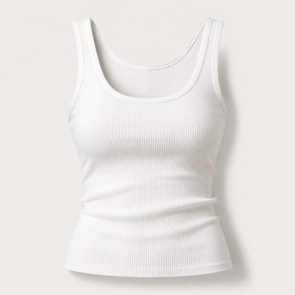 White ribbed tank top
